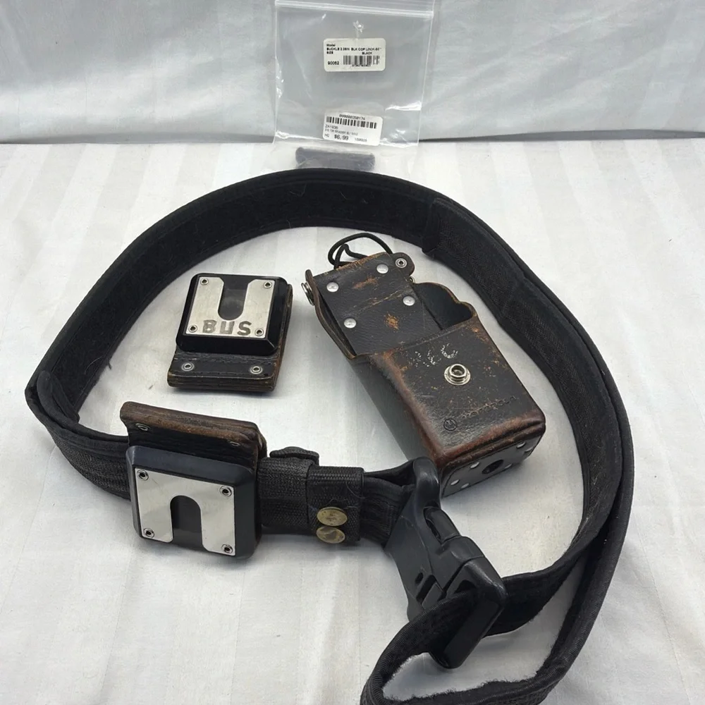Motorola Black and Silver Belt Holster‎ Set